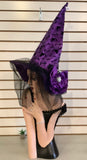 Halloween Witches Hat Black or Purple