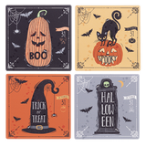 Halloween Coasters Set (4) Assorted