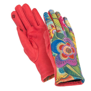 Laurel Burch™ Carlotta's Garden Suede Gloves