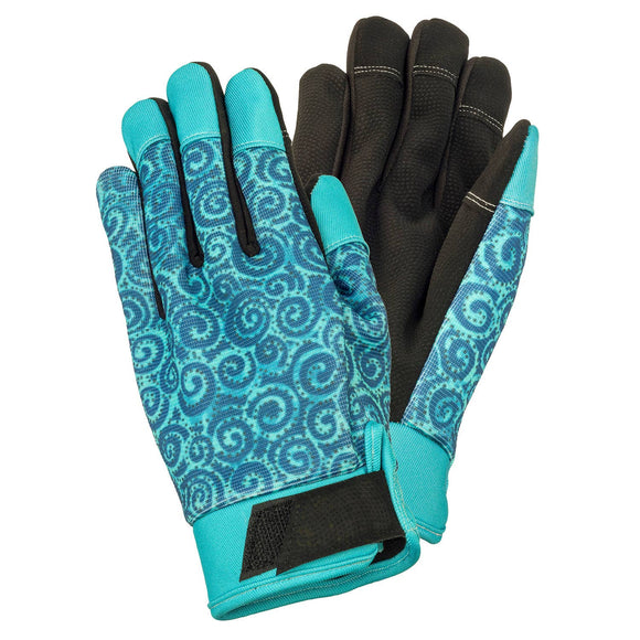 Laurel Burch™ Teal Swirl Print Work Glove