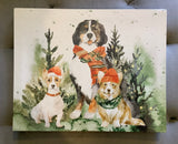 Dog Print Lighted Canvas Wall Art 13”X 16” Choice of 2