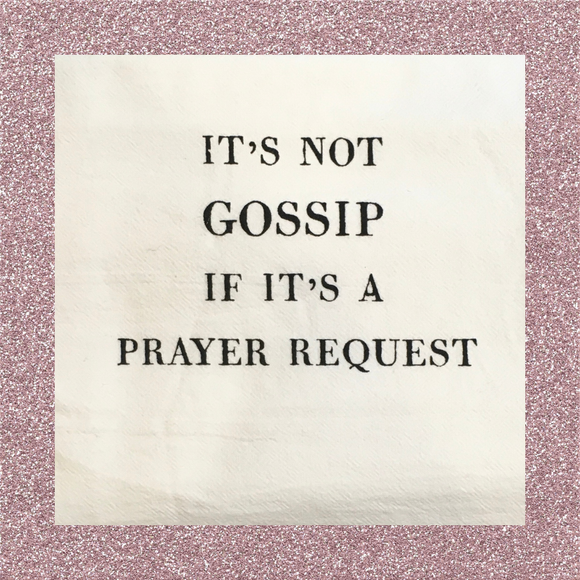 Gossip vs Prayer Tea Towel