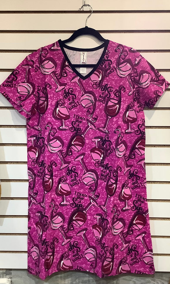 Hot Pink/Black “Give a Sip” NightGown