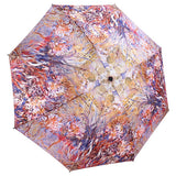 Monet Inspired Agapanthus Stick Umbrella Reverse Close