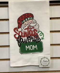 Santa’s Favorite Mom Tea Towel