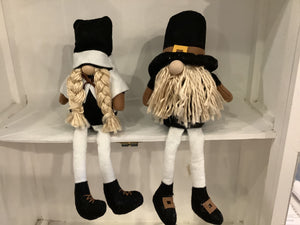 Thanksgiving Boy/Girl Gnomes w/Legs 12”