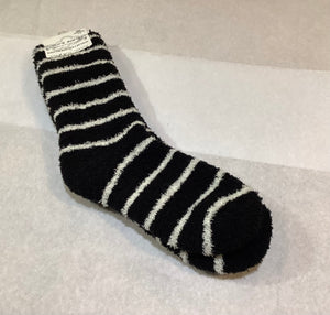 “World’s Softest” Socks Black/Cream Stripe