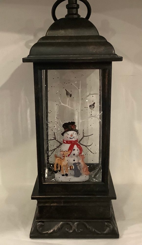 Snowman Musical Lighted Lantern