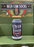 Raven Lunatic, beer can socks