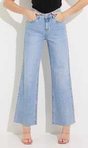 Med. Blue Wide Leg Denim Jeans by Orly