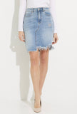 Med. Blue Denim Short Skirt w/Bling by Orly