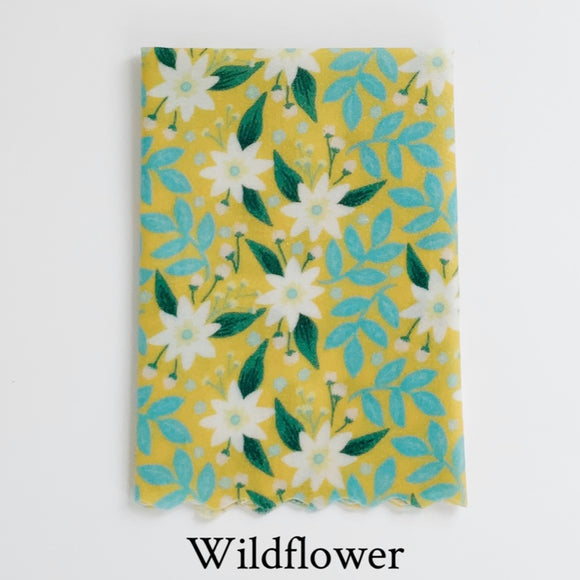 Medium Beeswax Food Wrap - wildflower
