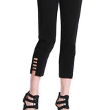 Black Crop Pant with Ladder cuff