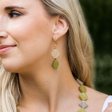 Omala Green & Linen earrings