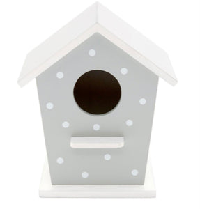 Ornamental Birdhouse White Polkadot