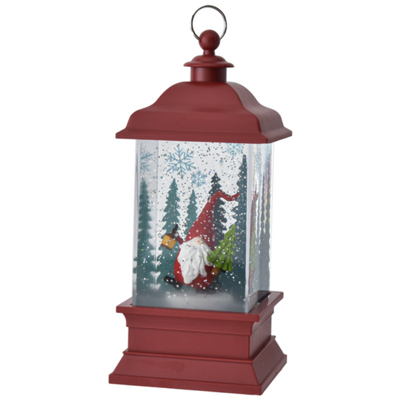 LED Light Up Shimmer Santa Gnome Lantern