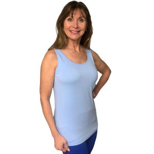 Light Blue Scoop Neck Tank by Multiples.