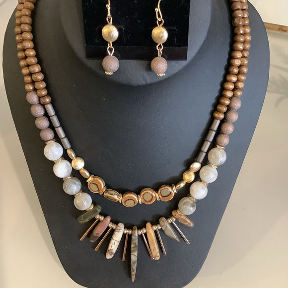 Necklace and earrings set