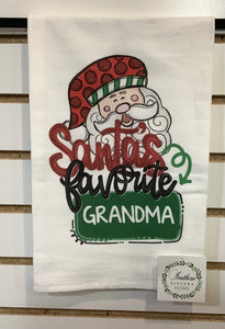 Santa’s Favorite Grandma Tea Towel