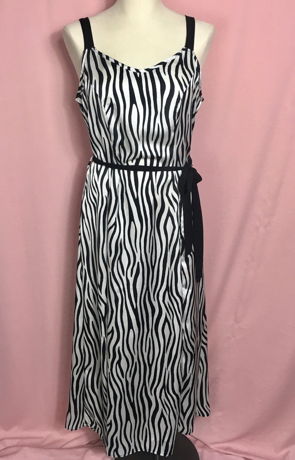 Long Zebra Print Dress