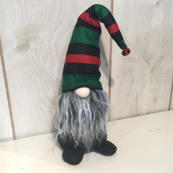 Medium striped hat Christmas gnome