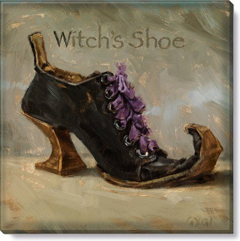 Witch’s Shoe Giclee Wall Art - 9”x9”
