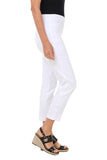 White Jacquard Pull-On Ankle Pant by Robell