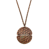 Copper Halved Circle Necklace