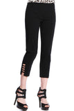 Black Crop Pant with Ladder cuff